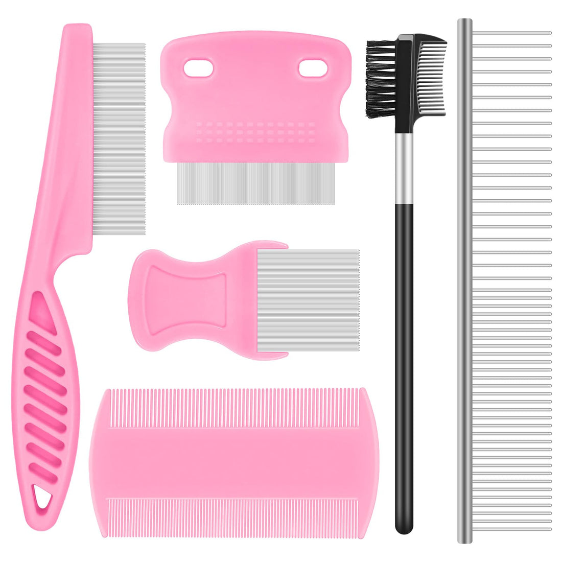 6-Pack Flea Comb for Dogs and Cats