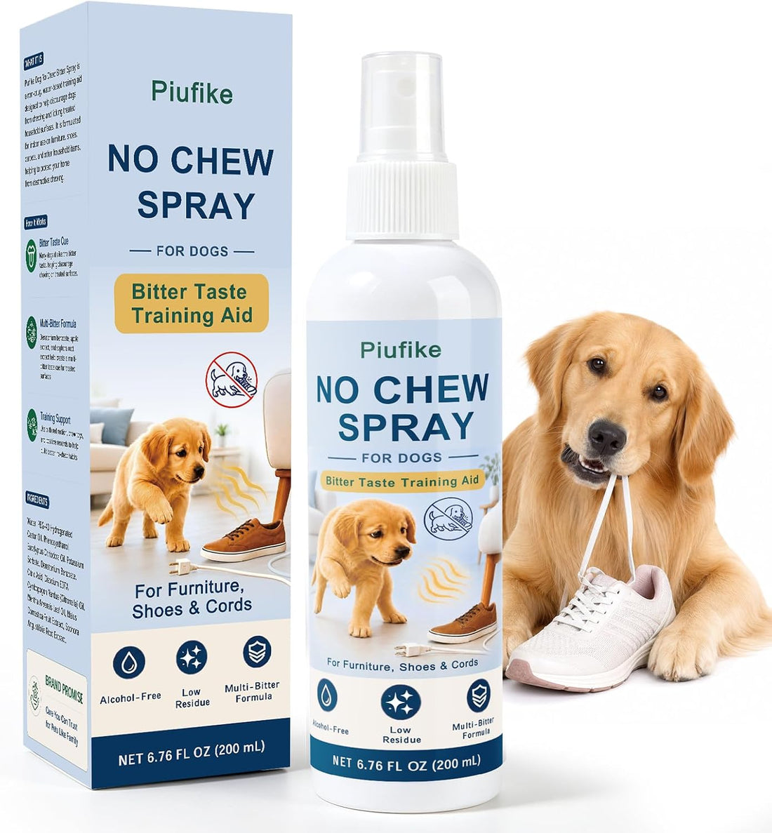 Bitter Apple Spray for Dogs & Puppies, No Chew Training Aid, 200ml