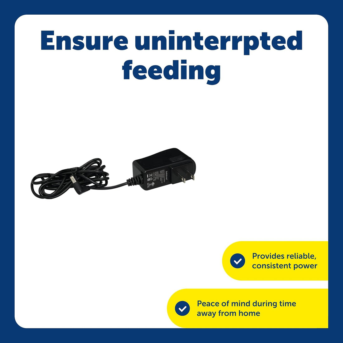 PetSafe Simply Feed Power Adapter for Automatic Dog and Cat Feeder