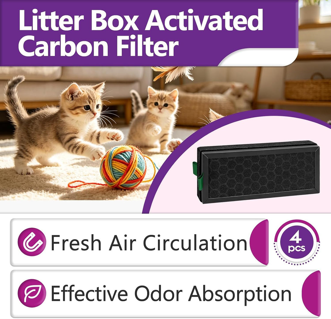 4 Pcs Carbon Filter Compatible with PETLIBRO Luma Automatic Cat