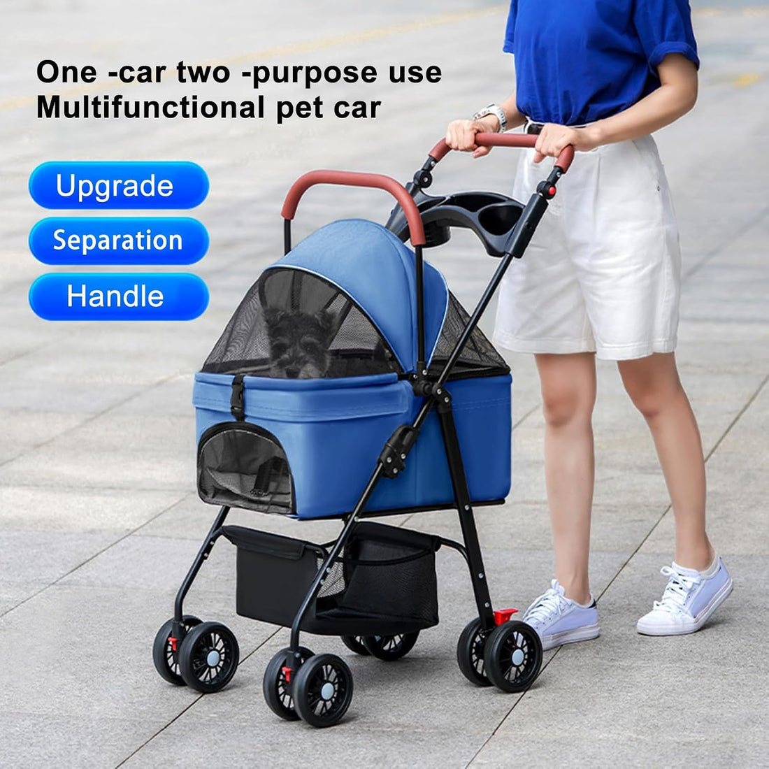 Pet Stroller for Medium Small Dogs/Cats