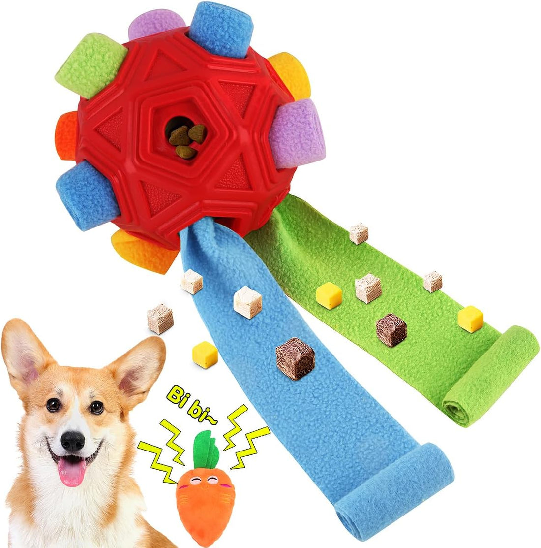 Dog Snuffle Ball-Interactive Puzzle Dog Toys Encourage Natural
