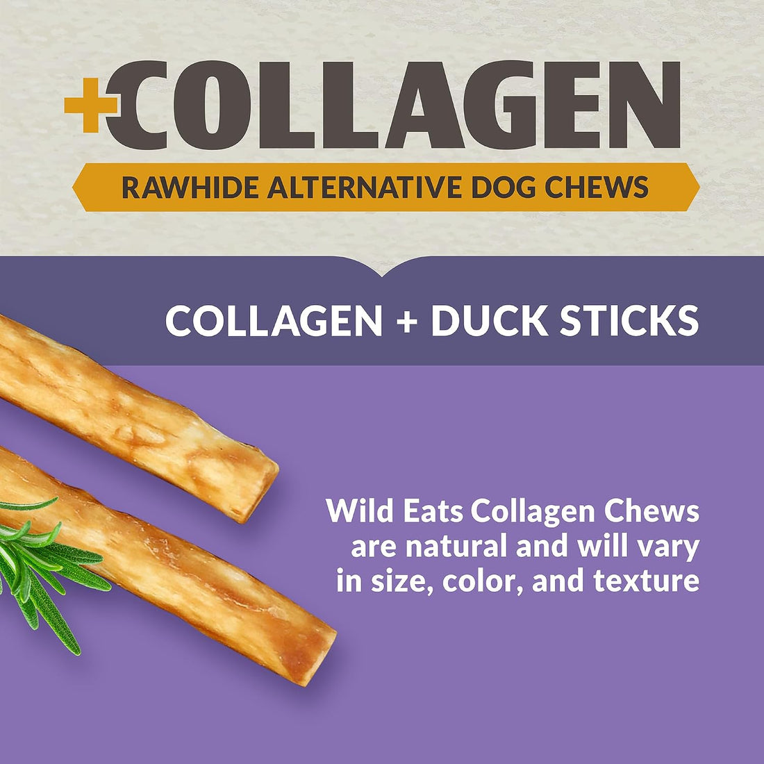 Wild Eats Real Duck Collagen Retriever Bully Sticks for Dogs