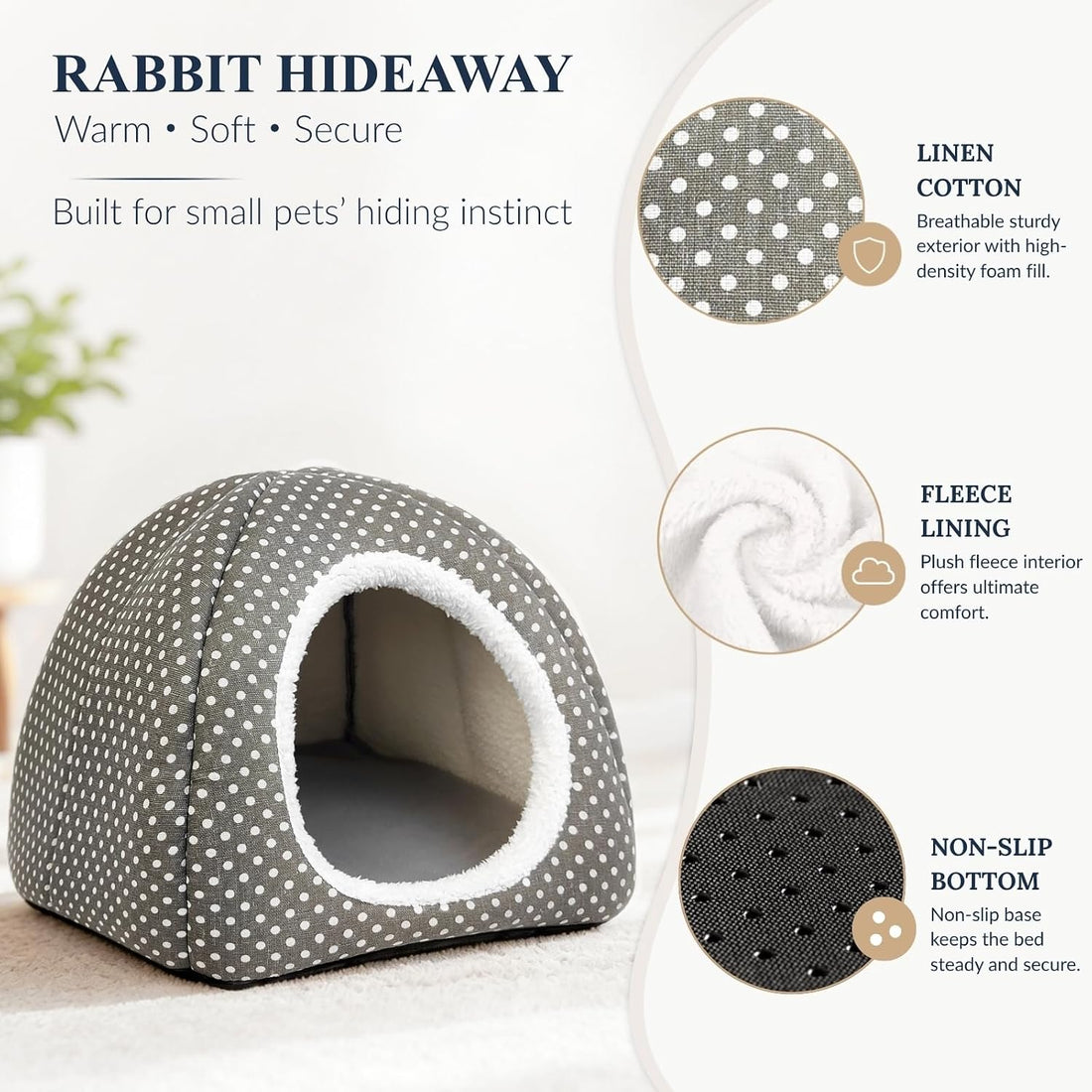 Rabbit Hideout Large Bunny Bed Washable Rabbit House