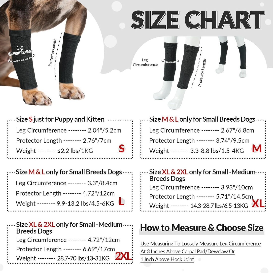 ROZKITCH 4 PCS Dog Arm Sleeve to Help Reducing Licking Scratching