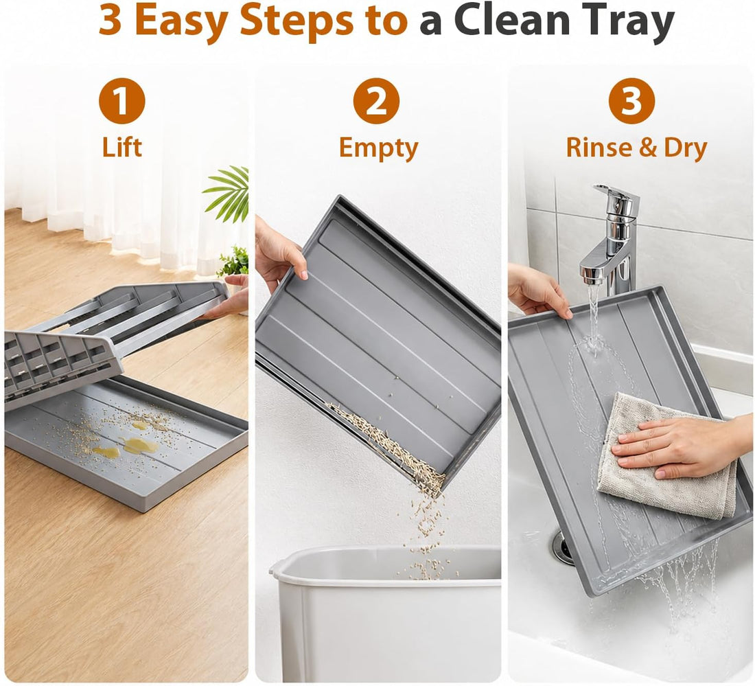 Litter Box Ramp for Cats, Adjustable Cat Steps for Litter Box