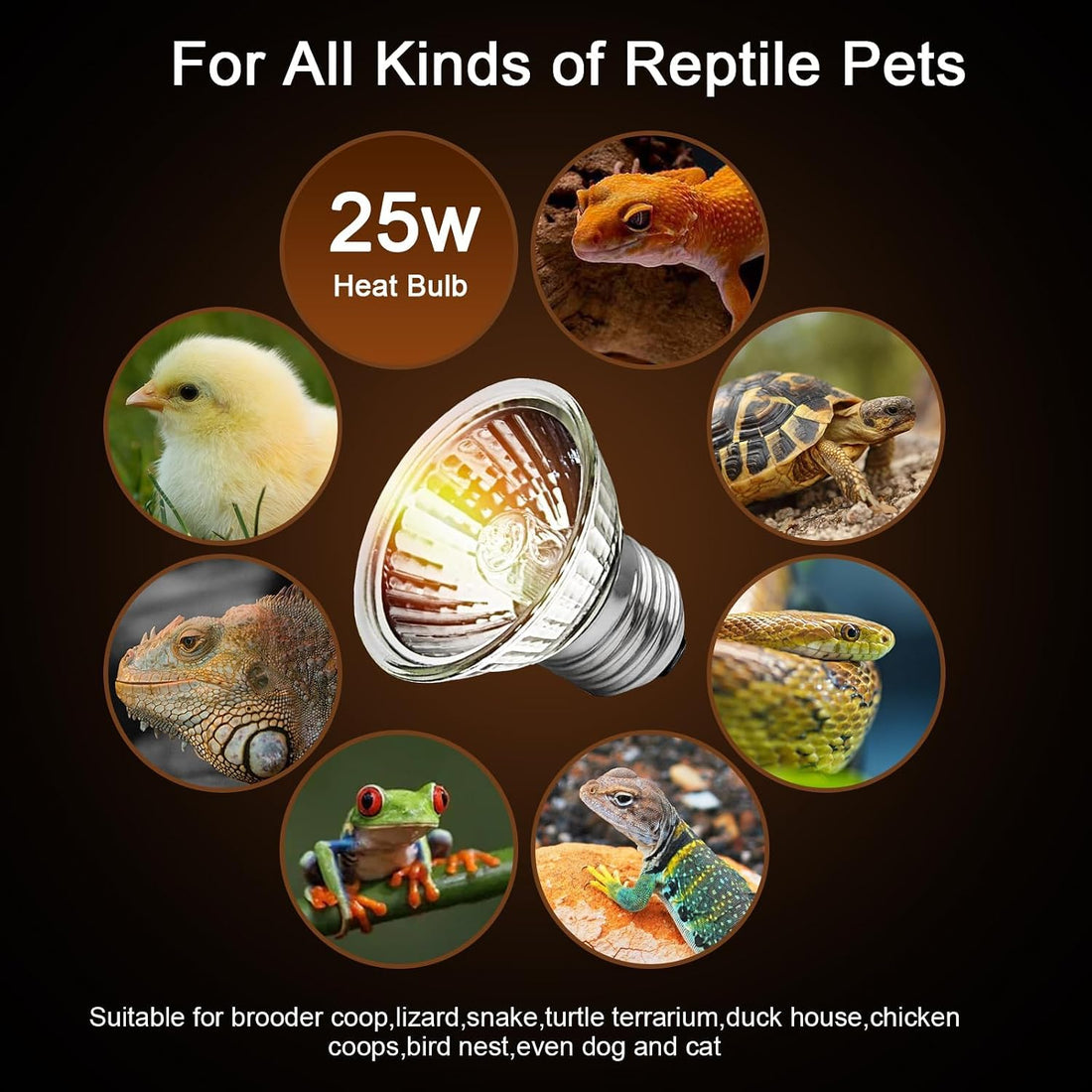 50W Uva Light Bulbs 2 Packs, Turtle Heat Lamp for Reptile
