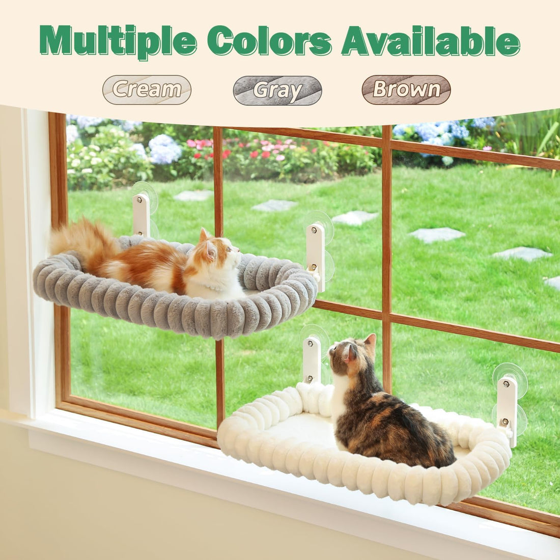 Zakkart SnugCloud Foldable Cat Window Perch - Cordless