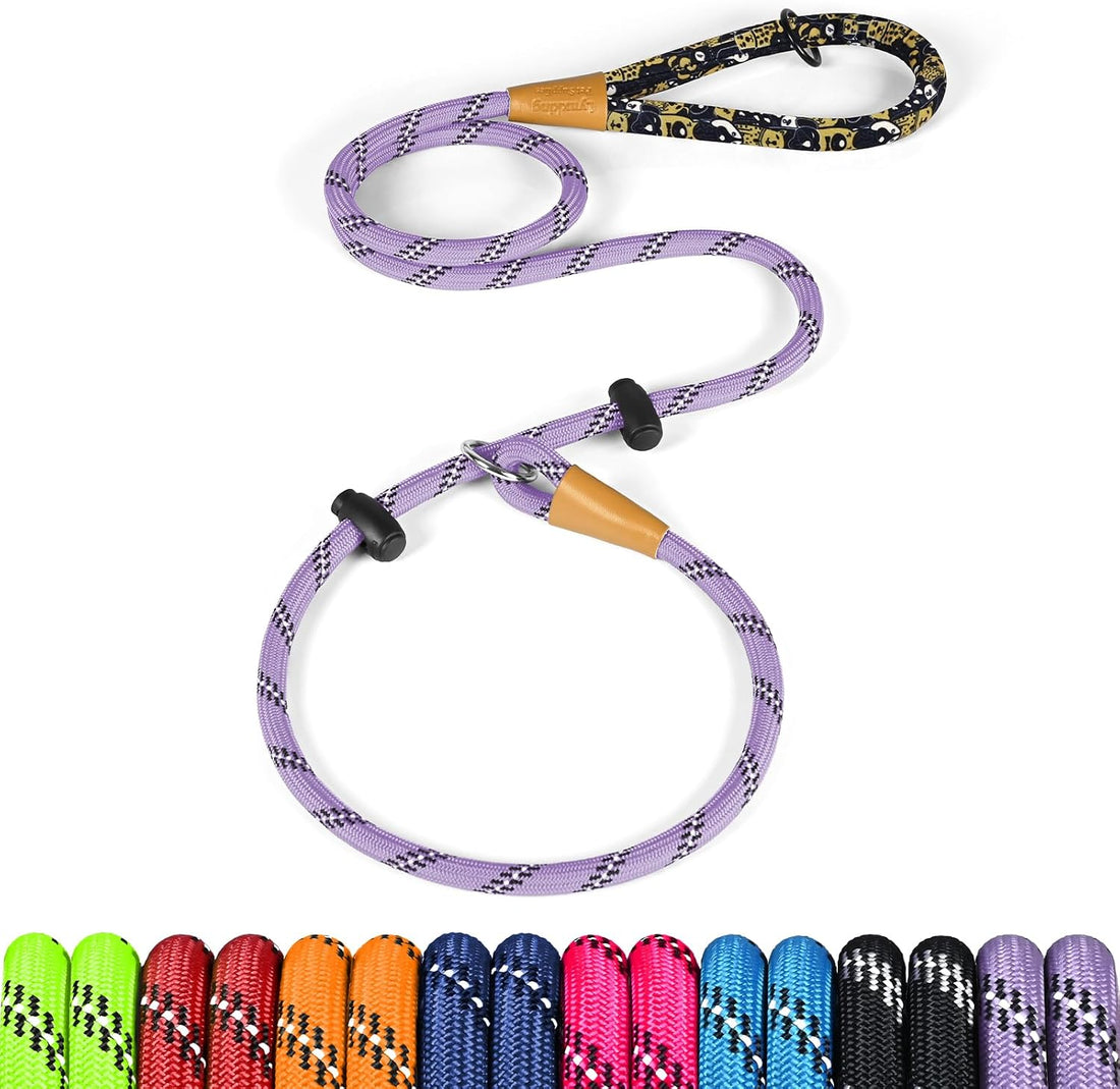 Slip Lead Dog Leash Reflective Training Durable Braided Rope Leashes
