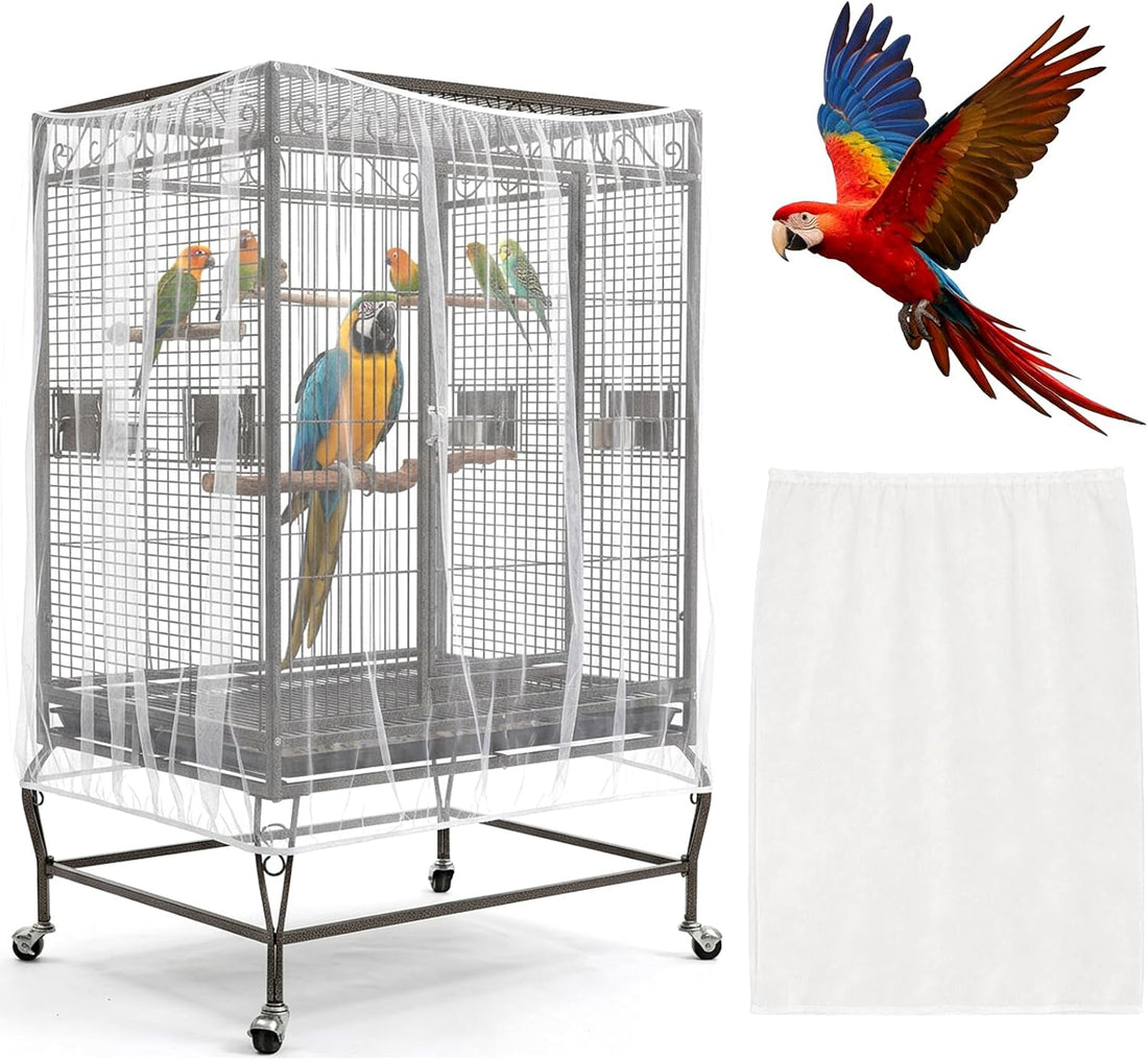 Large Bird Cage Seed Catcher Universal Bird Cages Net Cover