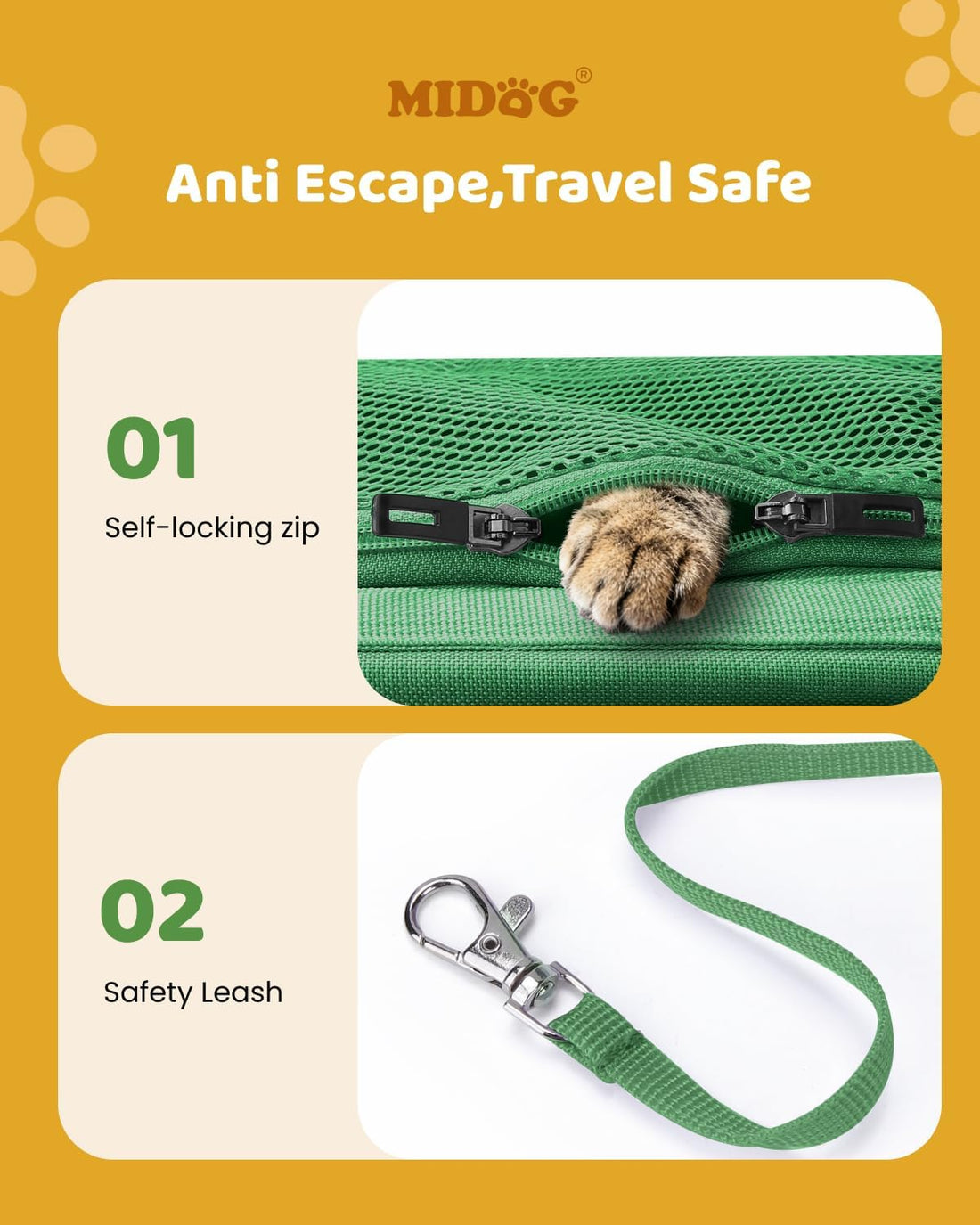 MIDOG Soft Cat Carrier Airline Approved