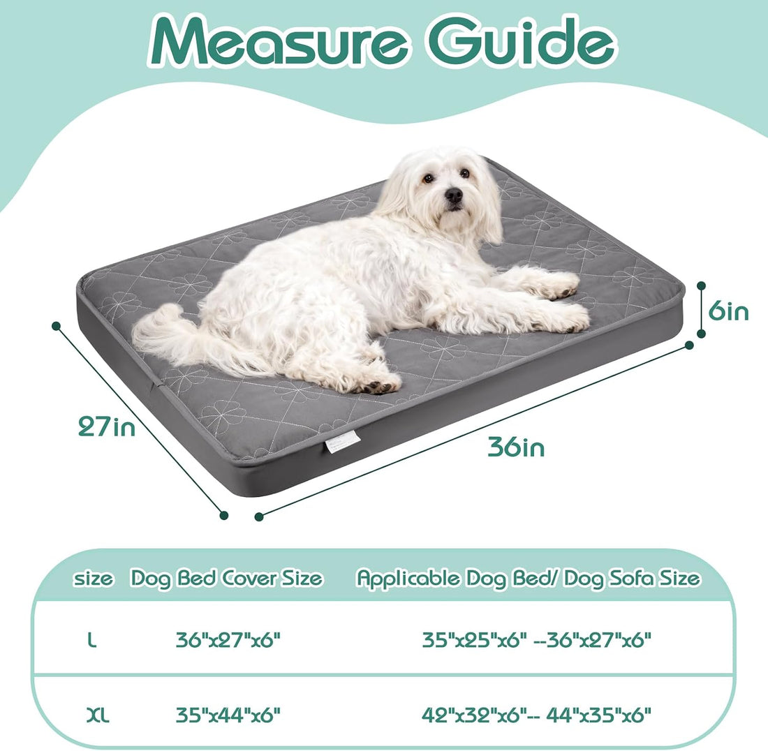 Dog Bed Cover with Waterproof TPU Backing,36" x 27",Cover Only