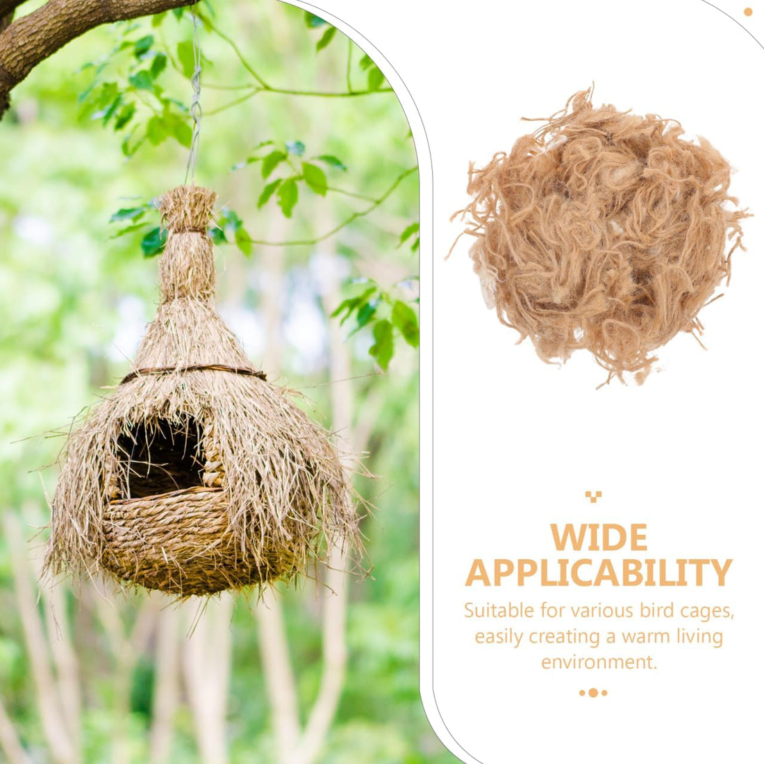 POPETPOP Bird Nesting Material Jute Rope 40g Box