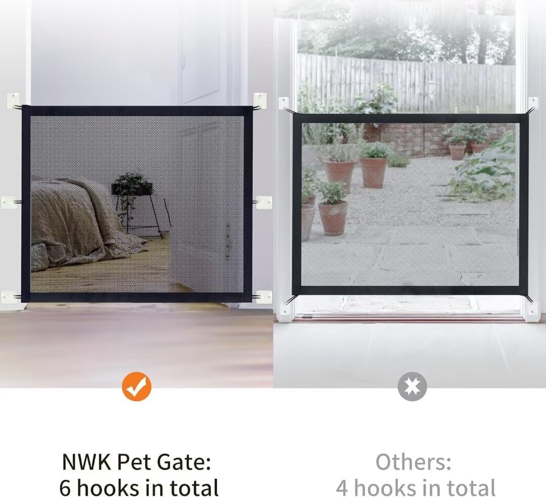 NWK Dog Gate for Stairs and Doorways 43''X30'' Fits 36 to 40 Inch