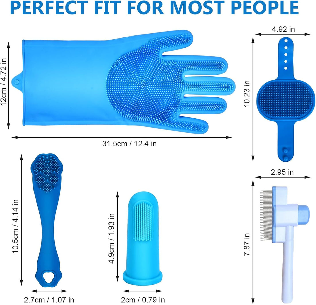 nooepc 6PCS Dog Washing Gloves Pet Grooming Gloves Dog Bath Supplies