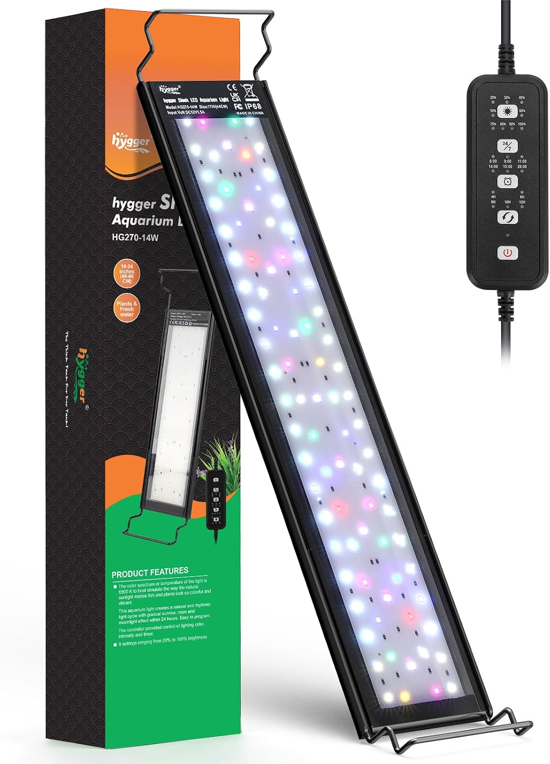 hygger IP68 Waterproof LED Aquarium Light 24/7 Cycle Full Spectrum
