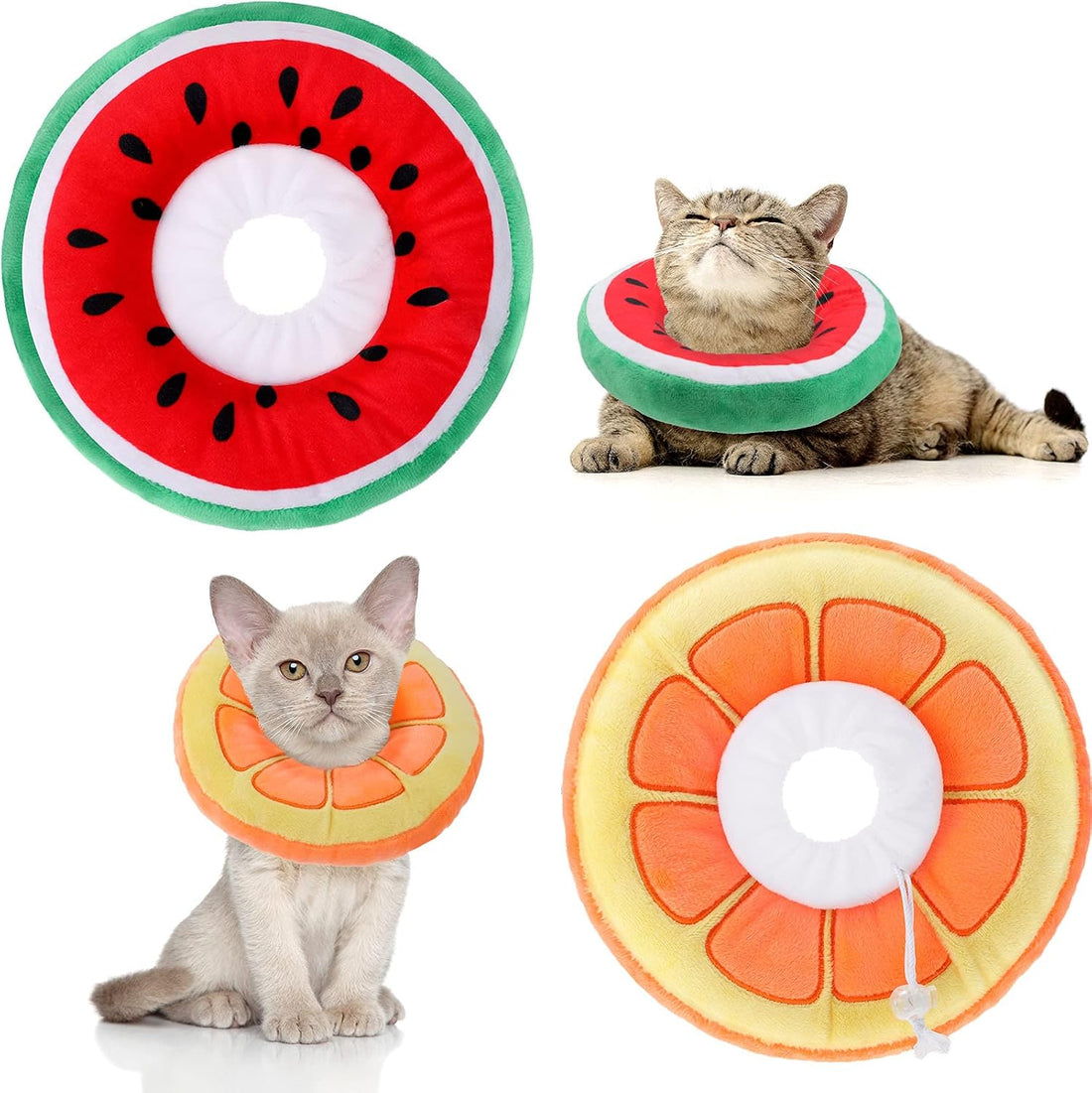 Frienda 2 Pack Adjustable Cat Cone Collar Soft Small Cat Recovery