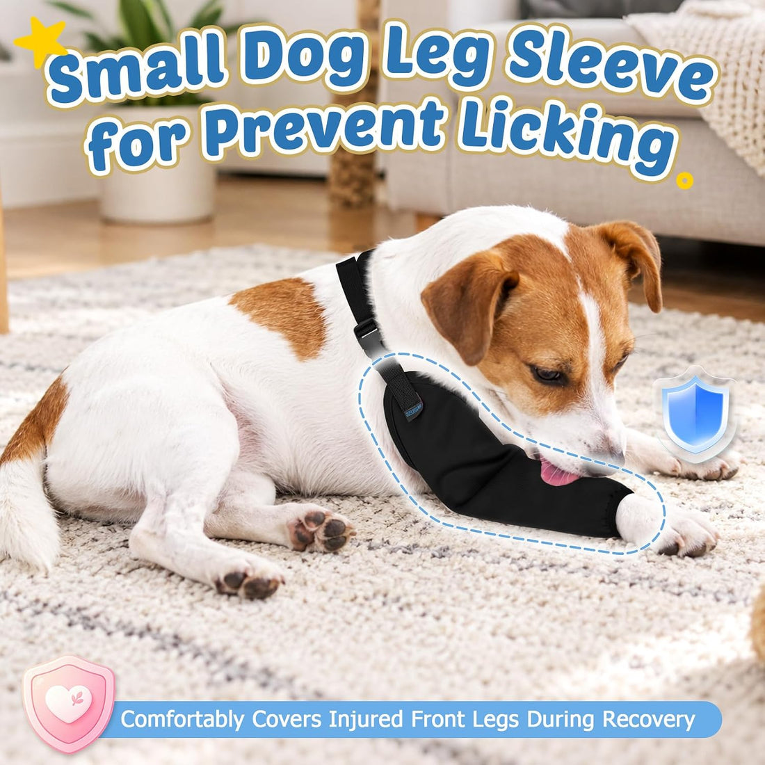 BARKLESS Small Dog Front Leg Sleeve for Wound