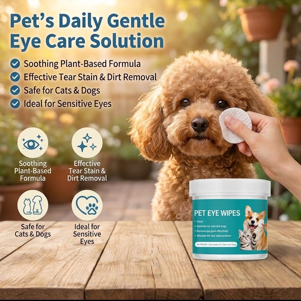 60 Count Eyes Wipes for Dogs & Cats