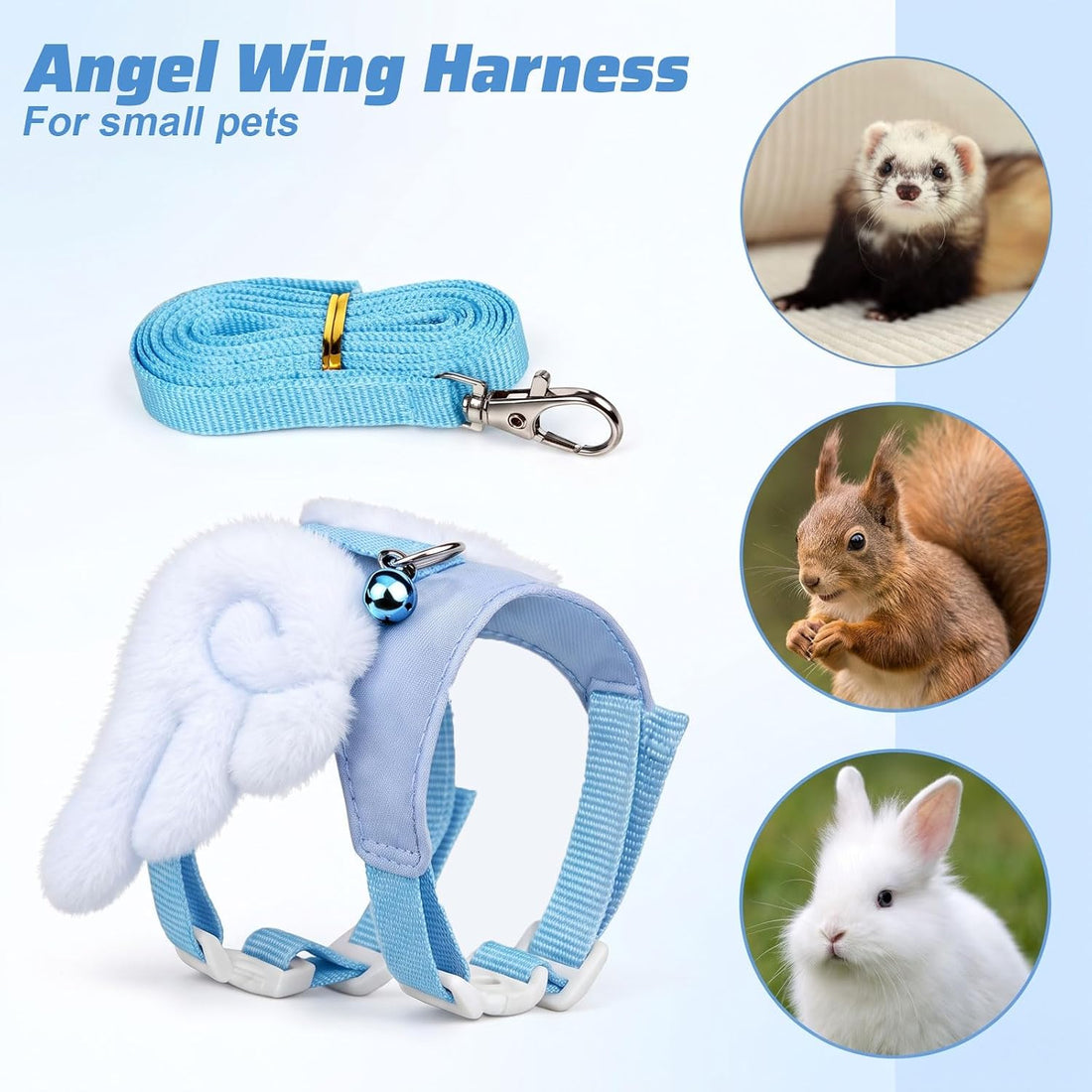 Nogeqi Ferret Harness and Leash Set, Guinea Pig Harness and Leash