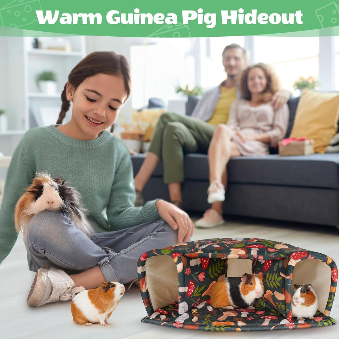 Unicorn Catcher Washable Guinea Pig Hideout Large Cozy Bed for Small