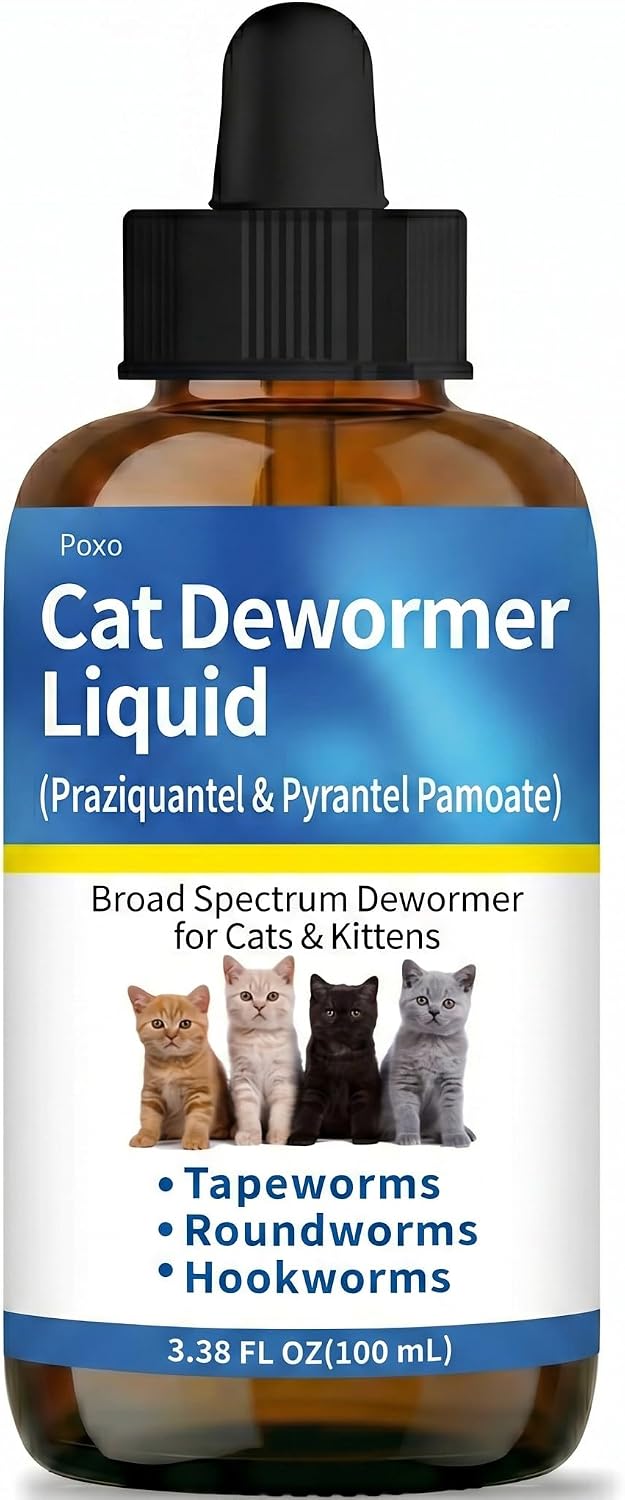 Broad Spectrum Dewormer Liquid for Cats and Kittens, No-Stress Dosing