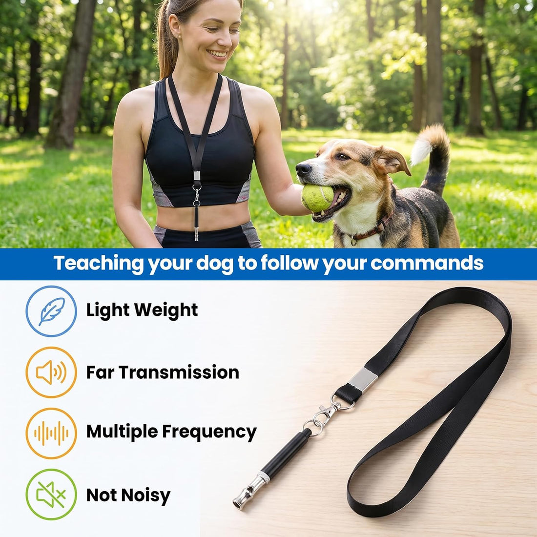 2 Pack Adjustable Ultrasonic Dog Whistle