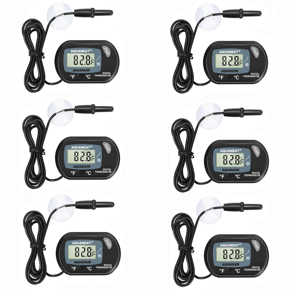 AQUANEAT Aquarium Thermometer, Fish Tank Thermometer