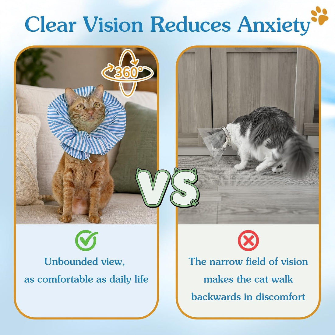 Cat Cone Collar Soft Recovery Collar Adjustable Surgery Cone