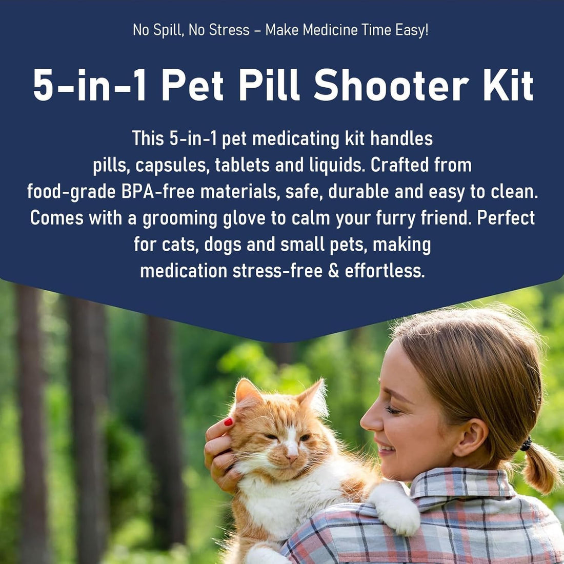 5-in-1 Pet Pill Shooter Kit for Cats Dogs