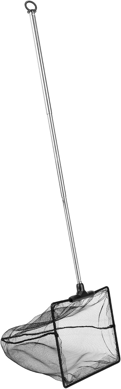Lpraer Aquarium Fish Net with Extendable Stainless Steel Long Handle