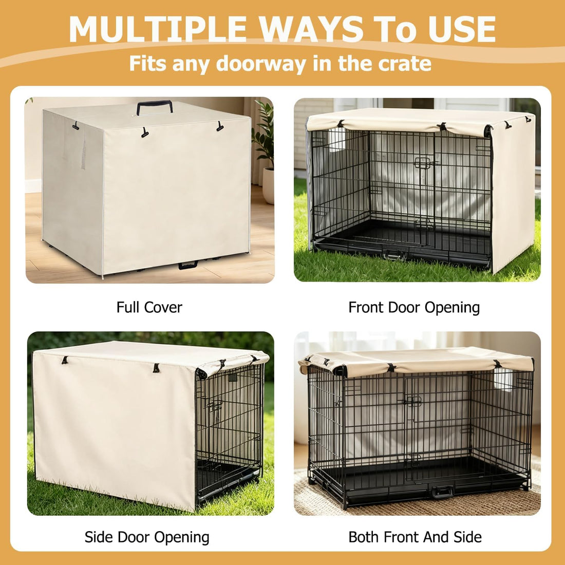 Dalema 42Inch Wire Dog Crate Cover,Durable Windproof Privacy