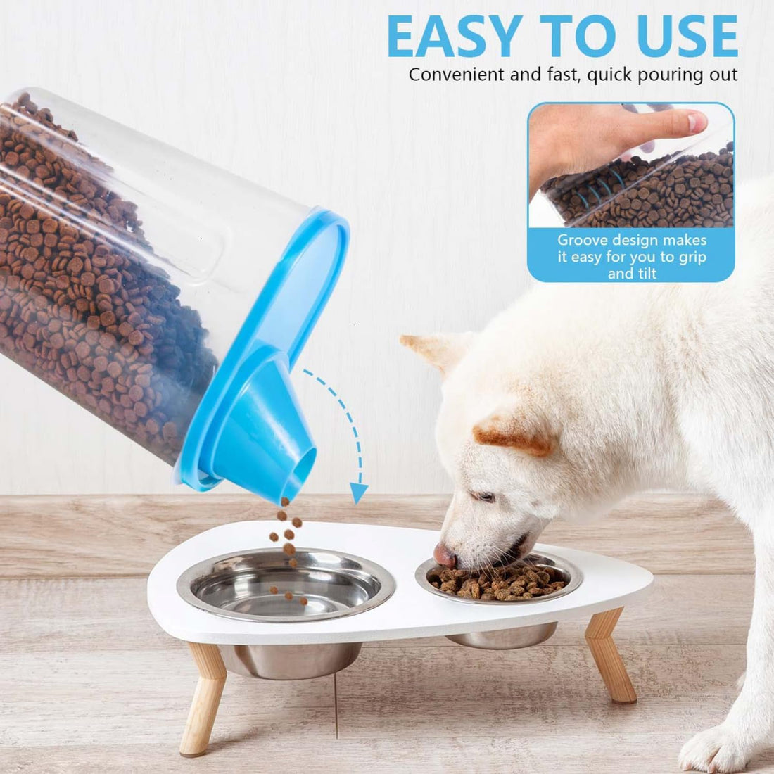 SenseYo Pet Food Storage Container 2lb 2.5L translucent Cat Dog Food