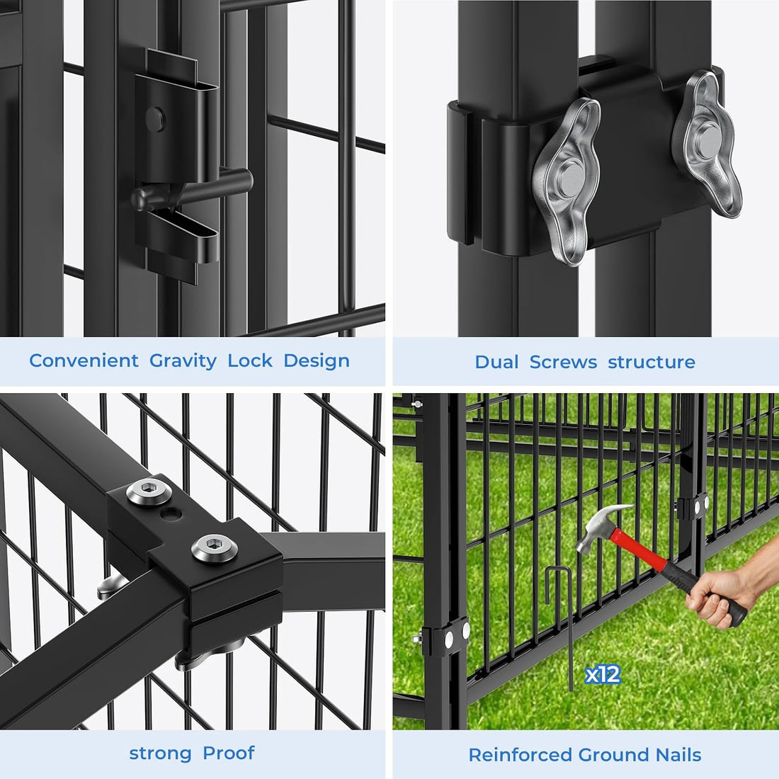 4x4x4.5ft Outdoor Dog Kennel