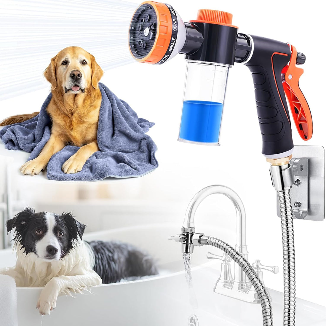 Dog Hose Attachment for Bathtub