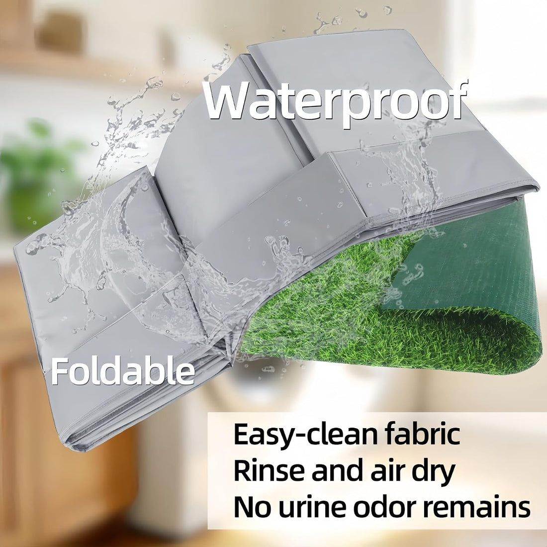 High Walls Dog Pee Pad Holder with Artificial Grass
