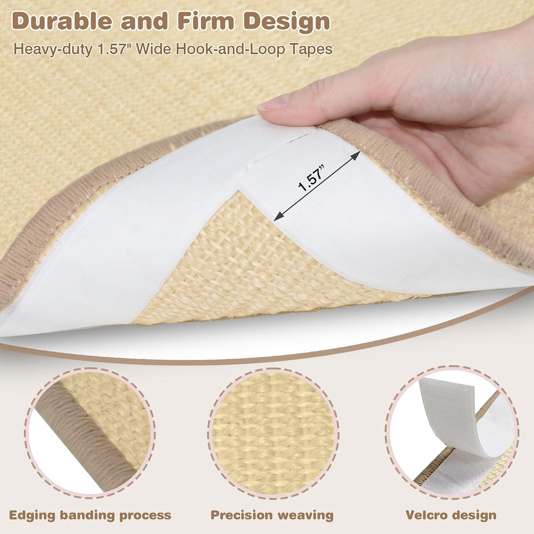 Sisal Cat Scratching Mat: 31.5"x23.6" Large Scratch-Resistant Pad