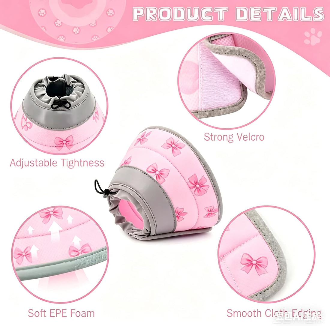 TBAMTBW Soft Cat Cone Collar Adjustable Elizabethan Recovery Collar