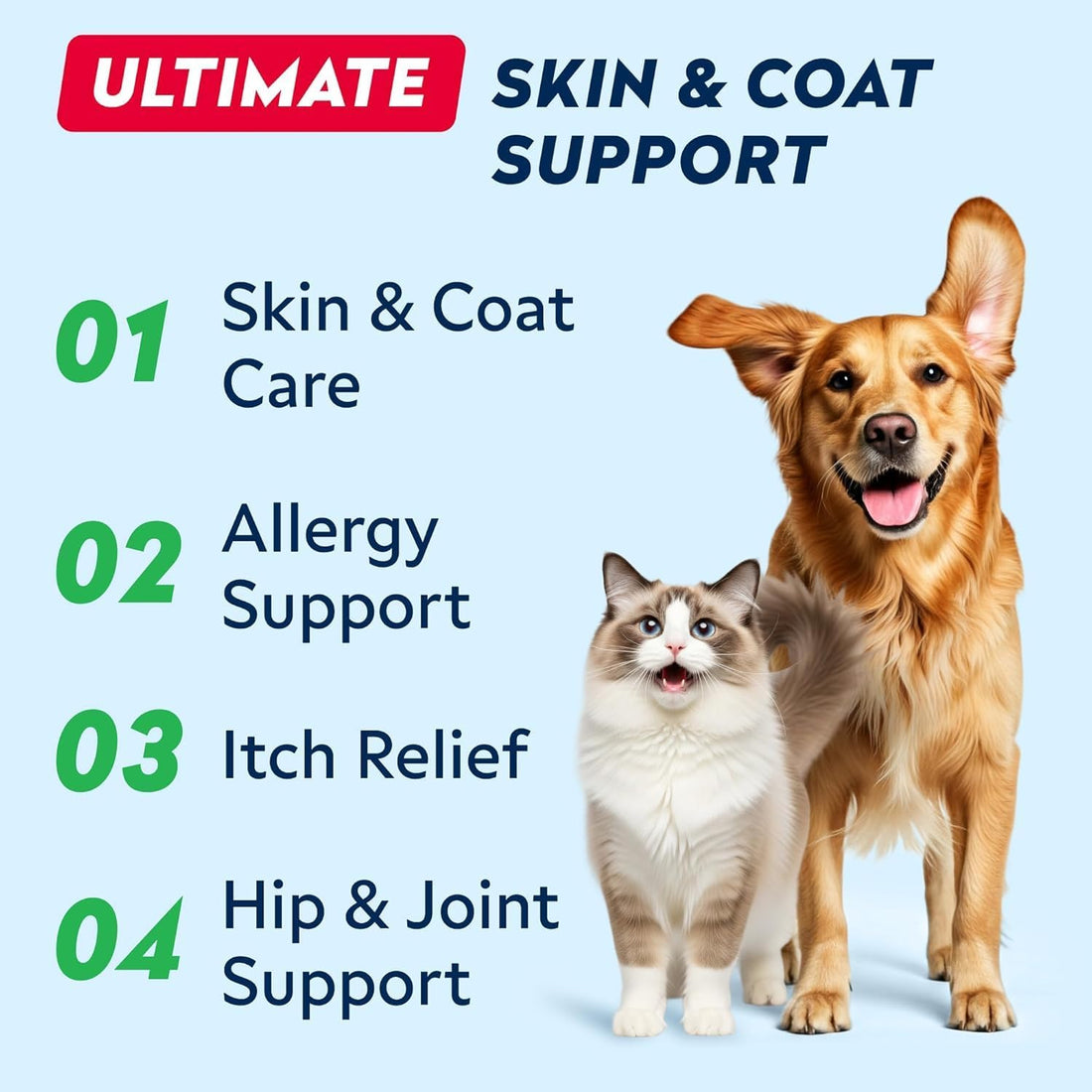 StrellaLab 32 OZ Salmon Oil for Dogs - Omega 3 for Dogs & Cats