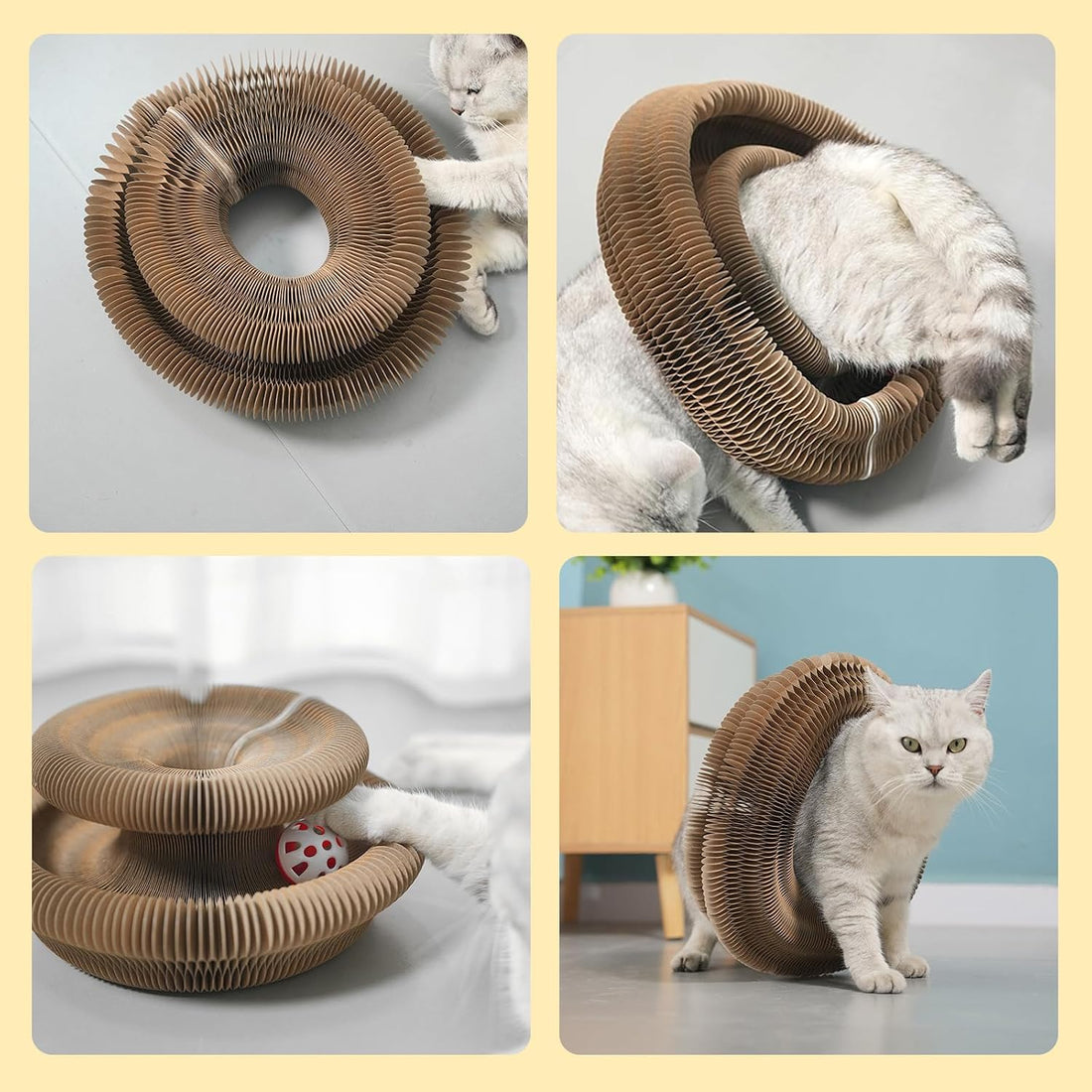 Kitty Curls Cat Toy,Cat Scratcher for Grinding Claw Cardboard Cat Toy