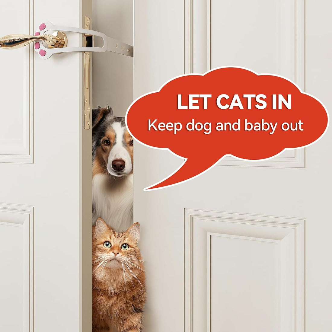 TGIOW Cat Door Latch, 2 Pcs Cat Door Stopper Pet Door Latch to Keep