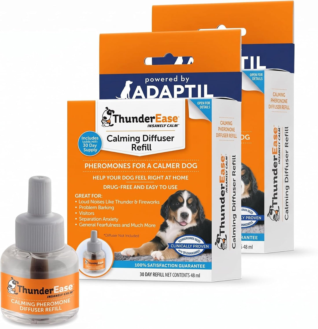 ThunderEase Dog Calming Pheromone Diffuser Refill | Powered by ADAPTIL