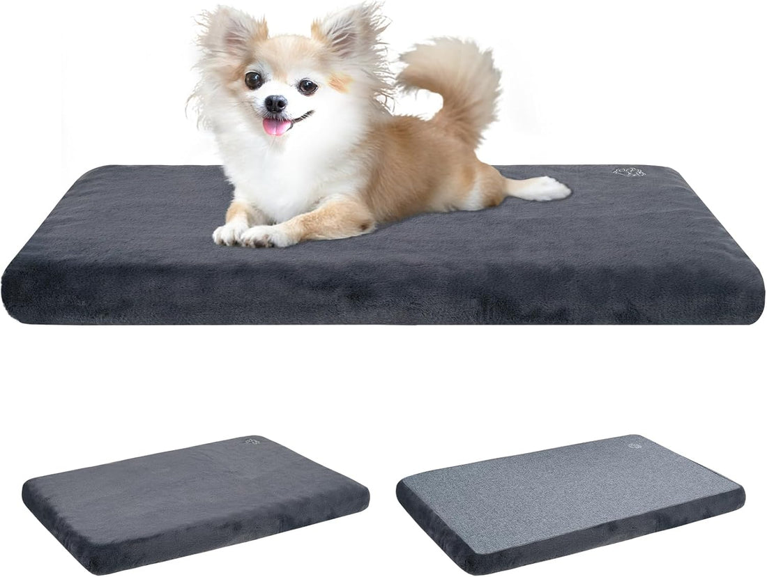 EMPSIGN Dog Bed Mat Crate Pad Mattress, Ultra Soft Pet Kennel, Grey