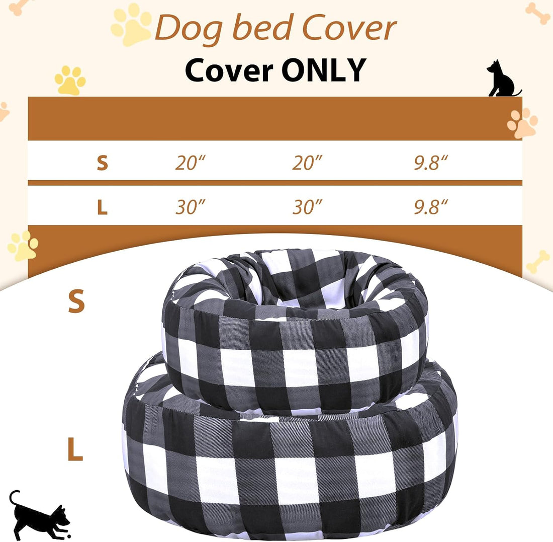 Round Dog Bed Cover Washable Elastic Edged 30×9.8 Inch