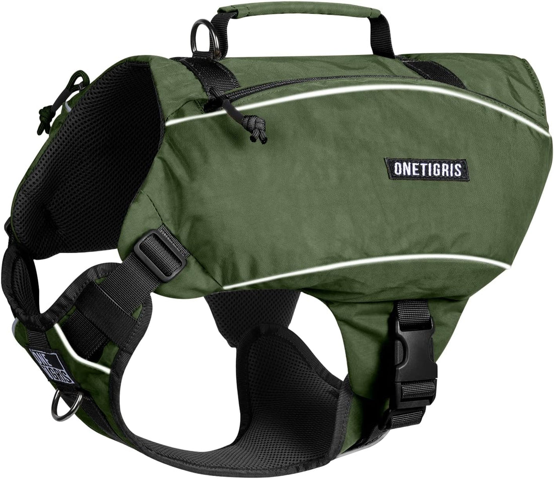 ONETIGRIS Y-Shaped Dog Backpack No Pull CAMLUS Dog Saddle Bag
