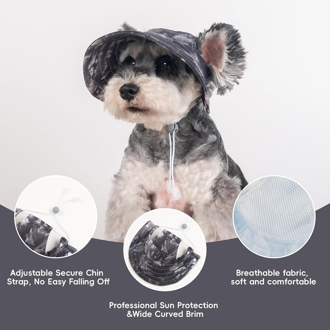 Tie-Dye Dog Baseball Hat with Ear Holes