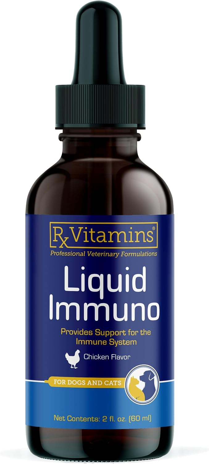 Rx Vitamins Liquid Immuno - Immune Support for Dogs and Cats - 2oz