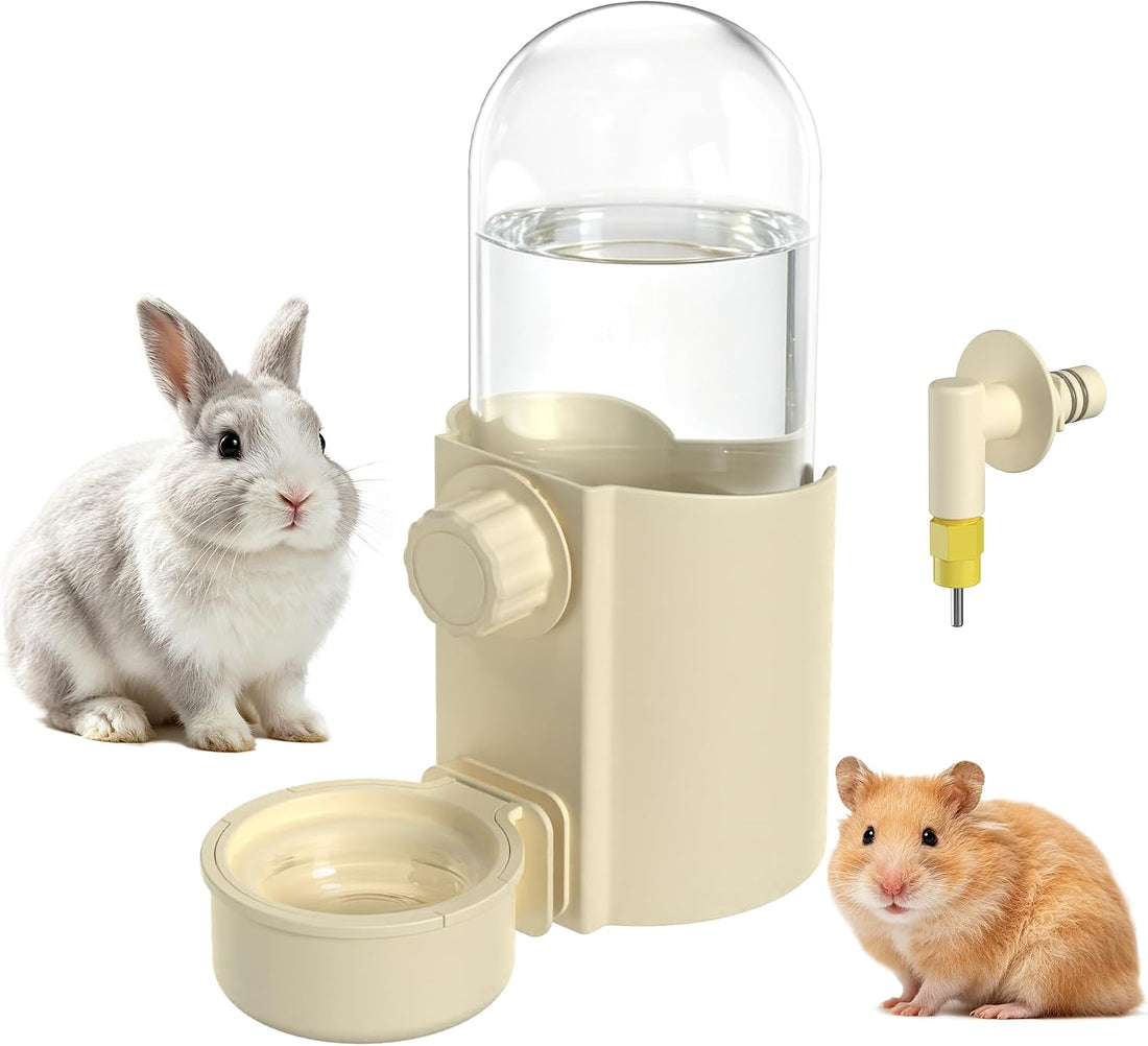 16.9 Oz Rabbit Water Bottle Dispenser,Hanging Bunny Water Bowl