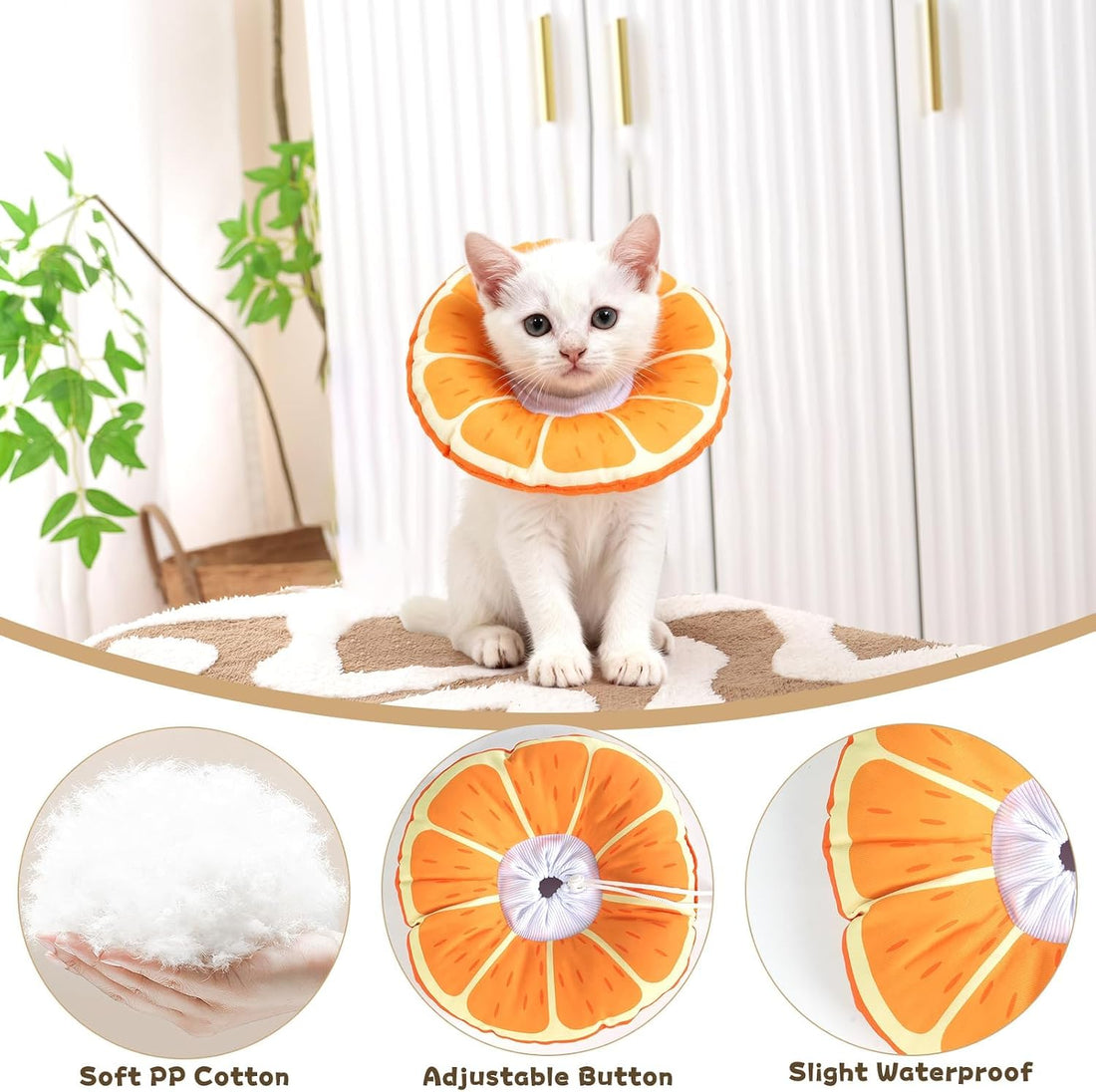 Cat Cone Collar Soft, Waterproof Cat Recovery Collar for Wound