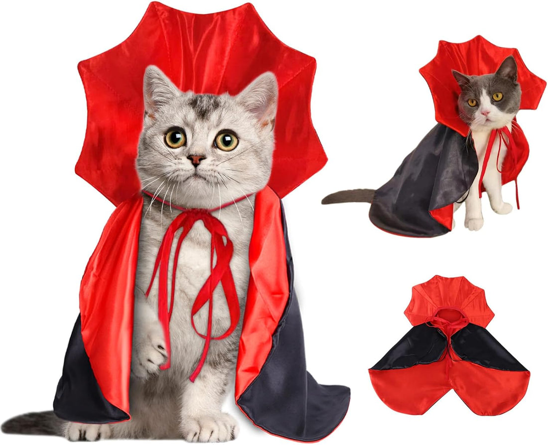 Halloween Cat Costume Vampire Cape for Small Medium Dogs Cats Witch